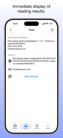 QR Reader - Simple QR Reader iPhone screenshot