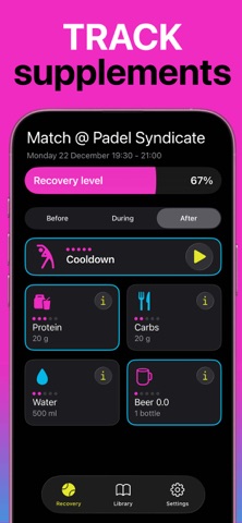 Padel Recovery screenshot