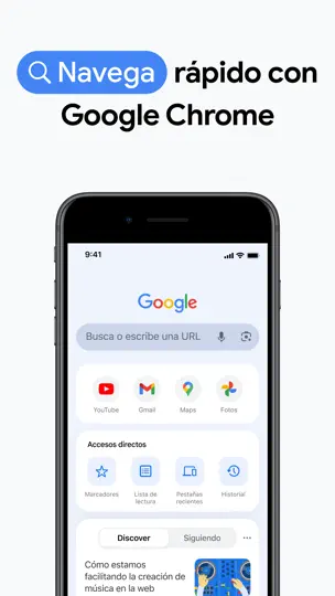 Captura de pantalla de Google Chrome en iPhone 1
