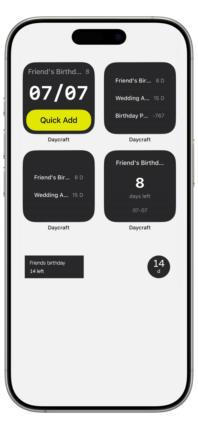 Daycraft-Countdown  Reminder