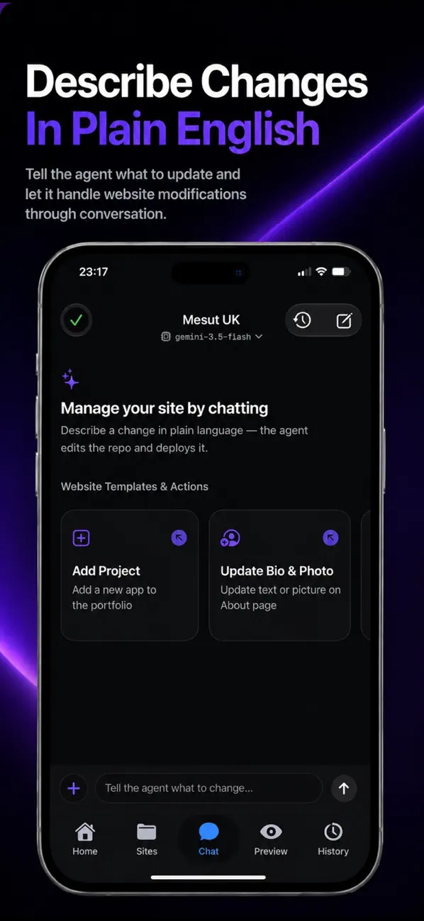 #2. SiteAgent AI : Website Manager (iOS) Tekijänä: MESUT CAN YAGCI