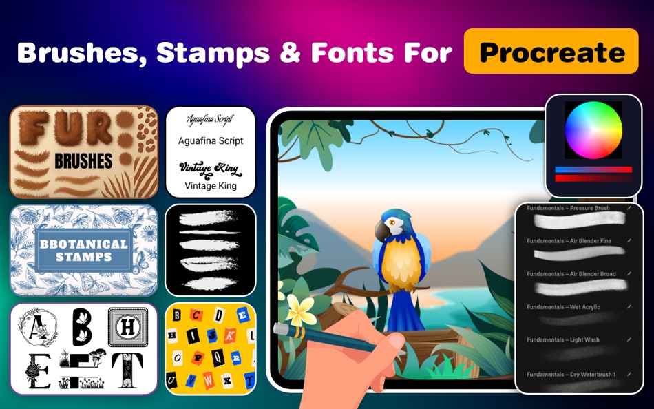 #1. Brushes & Tools for Procreate! (macOS) 由: Syed Waqas Arshad