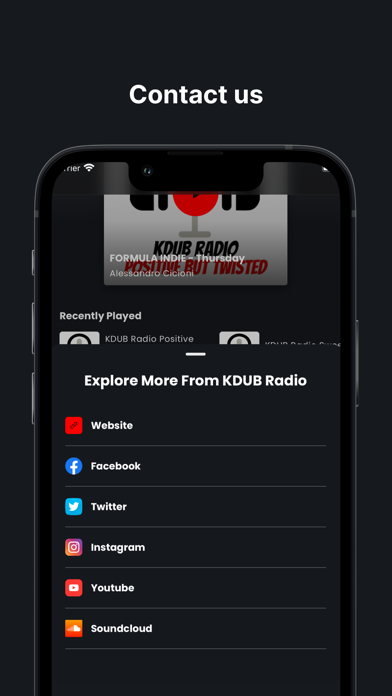KDUB Radio Screenshot