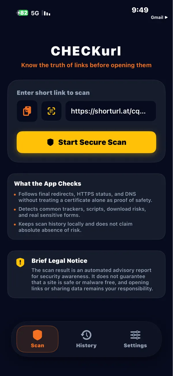 #2. CHECKurl: Safe Link Inspector (iOS) di: Thamer Mohammed