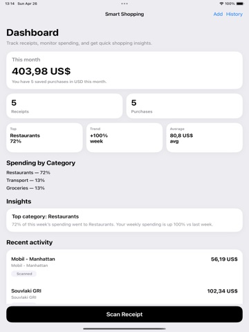 Receipt Scanner: Scan Prices iPad screenshot