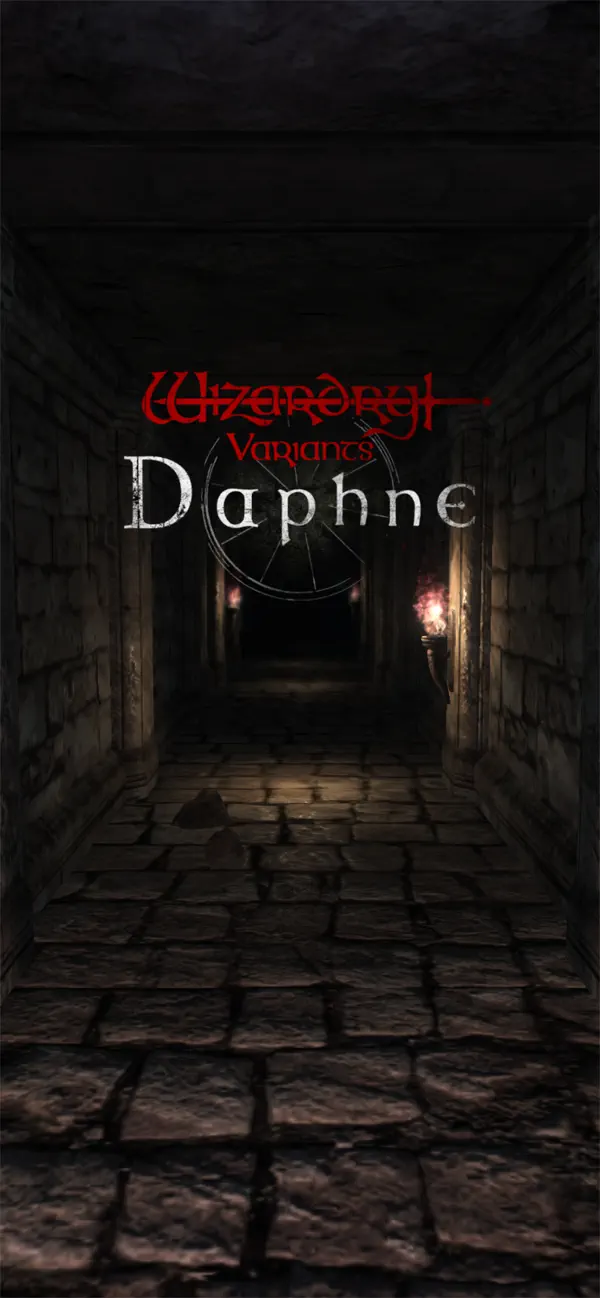 暗い迷宮を主観視点で進むWizardry Variants Daphneの公式画面