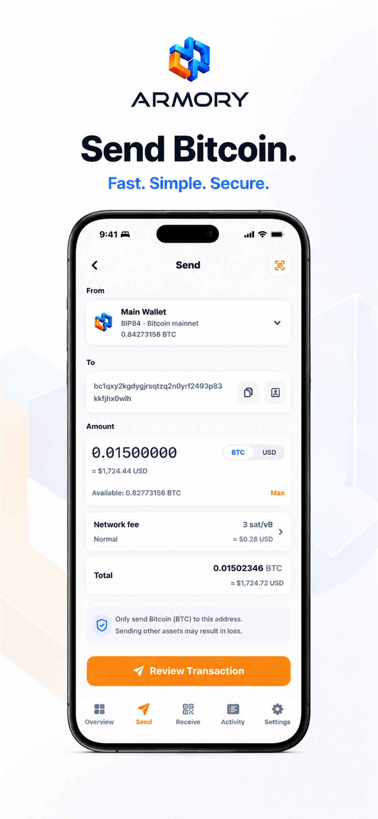 Armory: Bitcoin Wallet screenshot 3