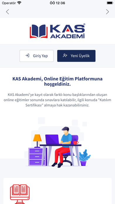 Kas Akademi. Screenshot
