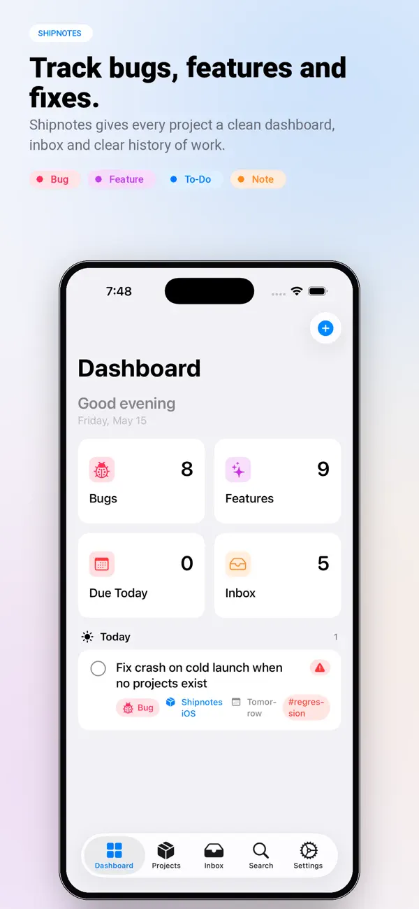 #1. Shipnotes (iOS) By: John Steinmetz