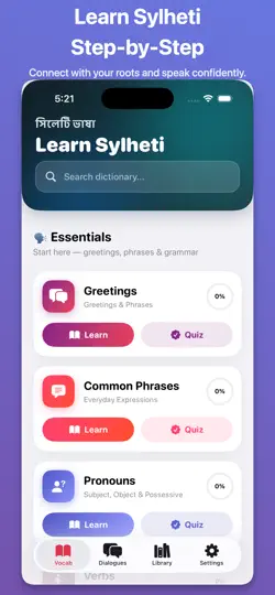 Capture d'écran de Learn Sylheti Language :Syloti sur iPhone 1