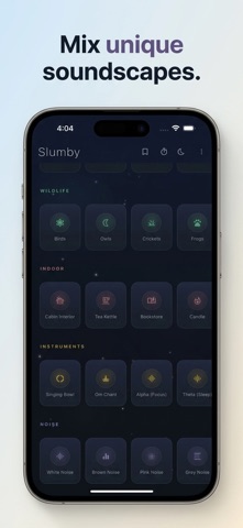 Slumby: Sleep Sounds & Focus iPhone screenshot