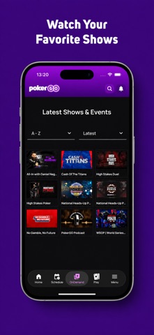 PokerGO: Stream Poker TV iPhone screenshot