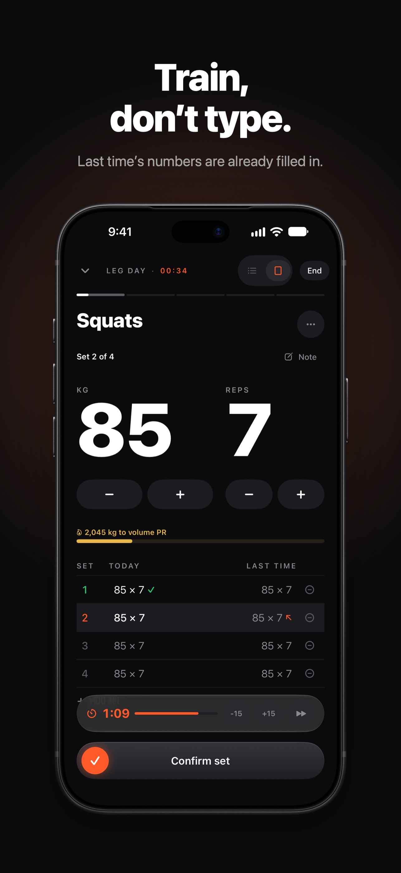 Screenshot 1 of KanGym: Gym & Workout Log