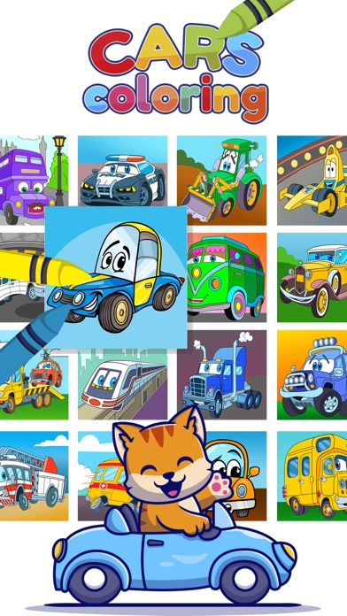 Screenshot #1 pour Coloriages de voitures et voit