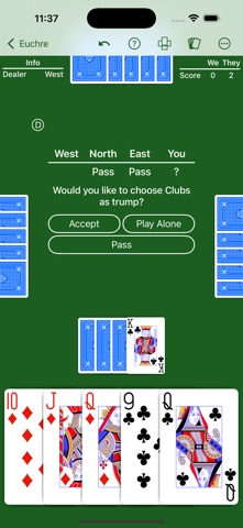 Euchre - Expert AI iPhone screenshot