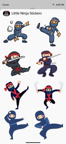 Little Ninja Stickers iPhone screenshot