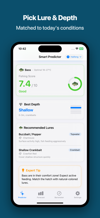 Fishing Barometer & Forecast Screenshot 8 of 9