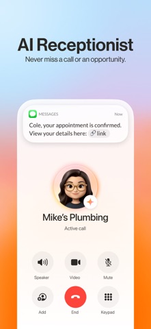 AI Receptionist iPhone screenshot