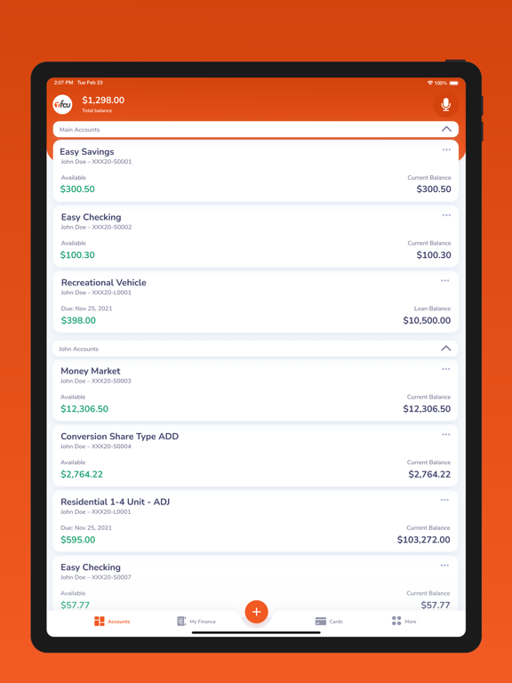 TFed CU iPad screenshot 2 - Finance app