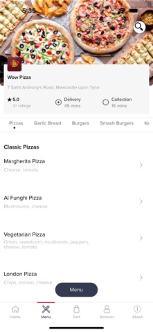 Wow Pizza Online screenshot