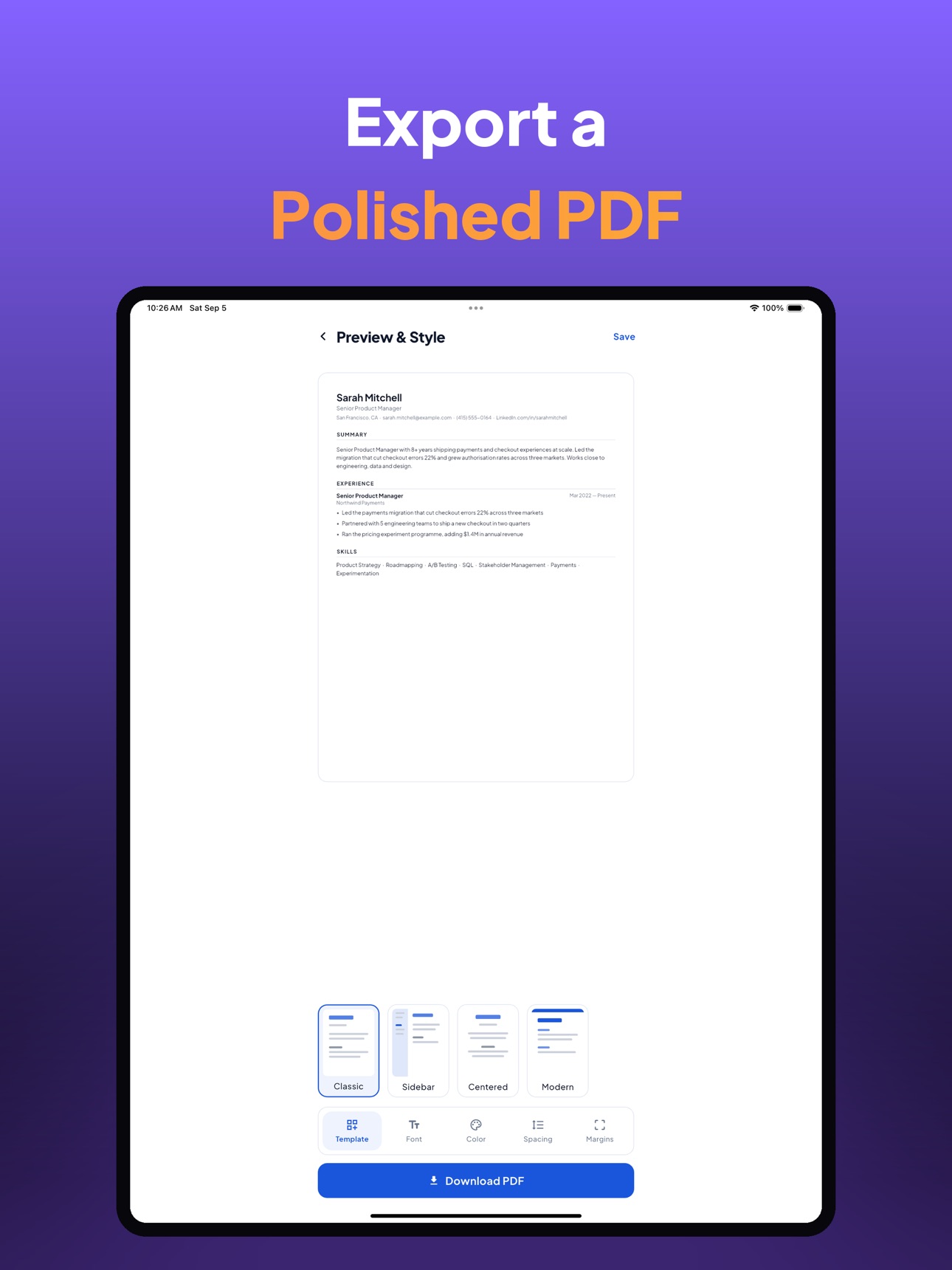 Screenshot 6 of AI Resume Builder: ResumateAI