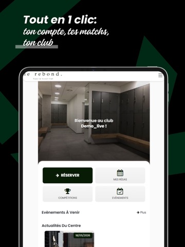 Le Rebond Padel Cavaillon iPad screenshot