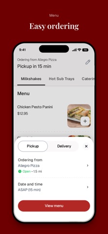 Allegro Pizza & Grill iPhone screenshot