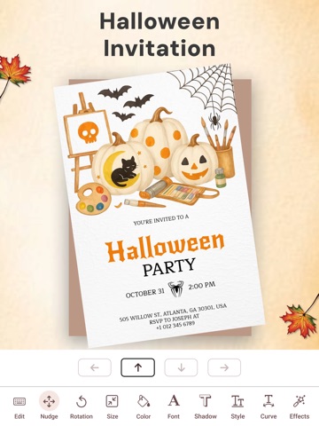 Invitation Card Maker, RSVP iPad screenshot 5
