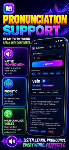 DictionBot: Fast AI Dictionary iPhone screenshot