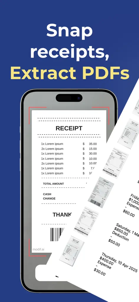 Receipt Tracker - Tax Return - Business App | MWM