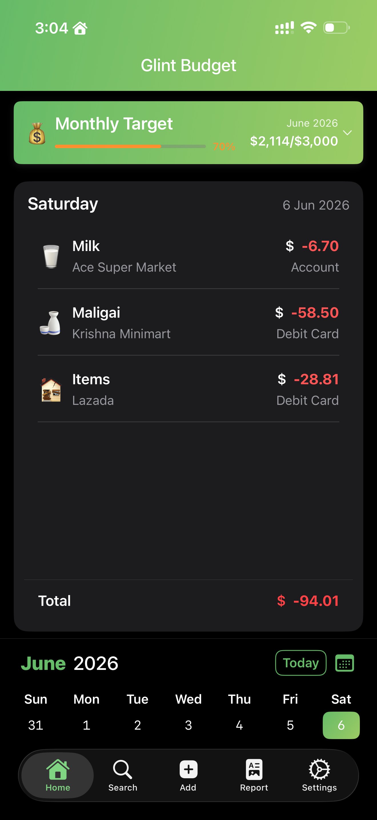 GlintBudget screenshot 7