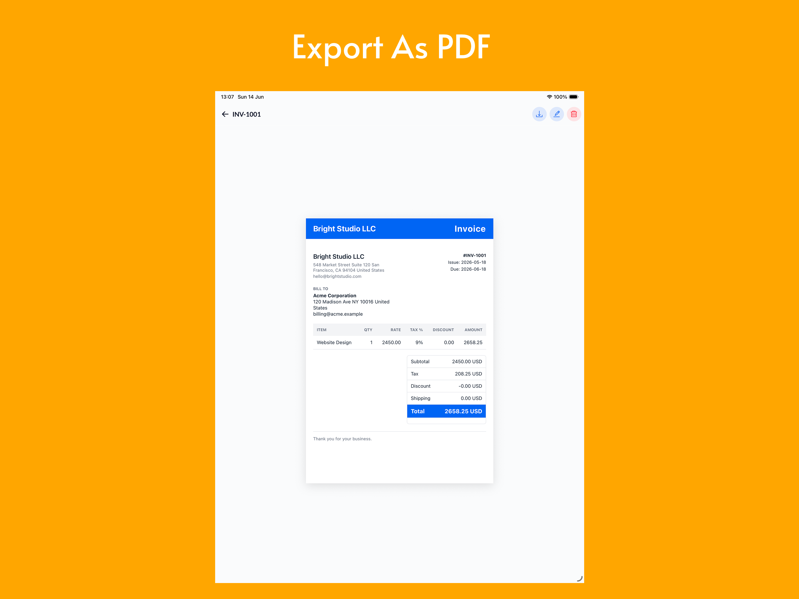 Invoice Maker With Template