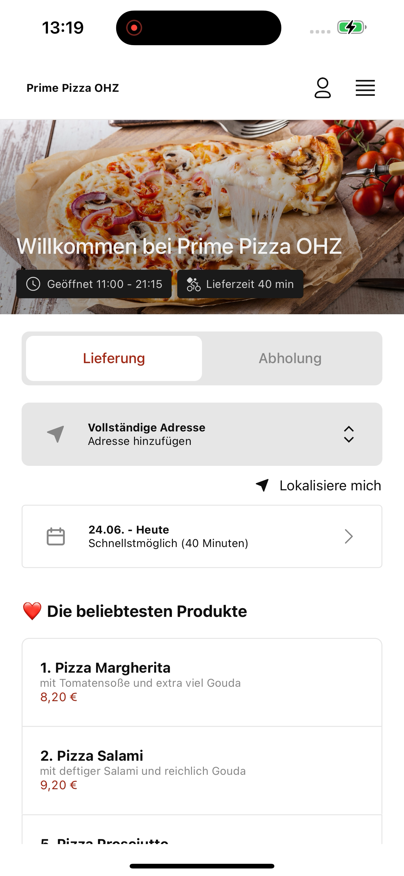 Prime Pizza OHZ