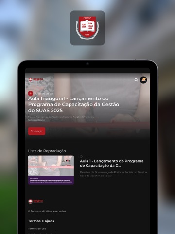 Cursos FESPSP EAD iPad screenshot