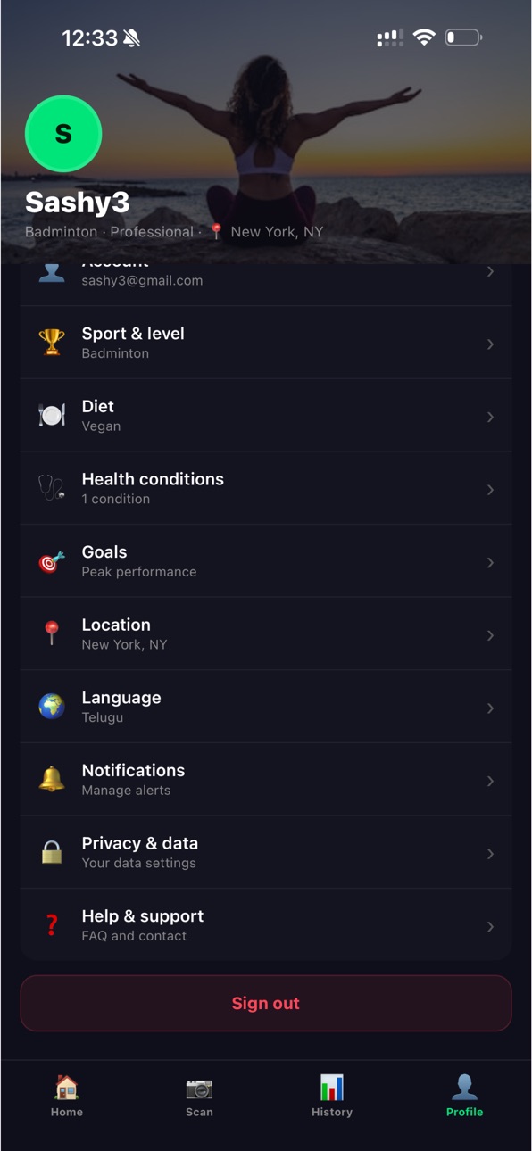 iPhone screenshot