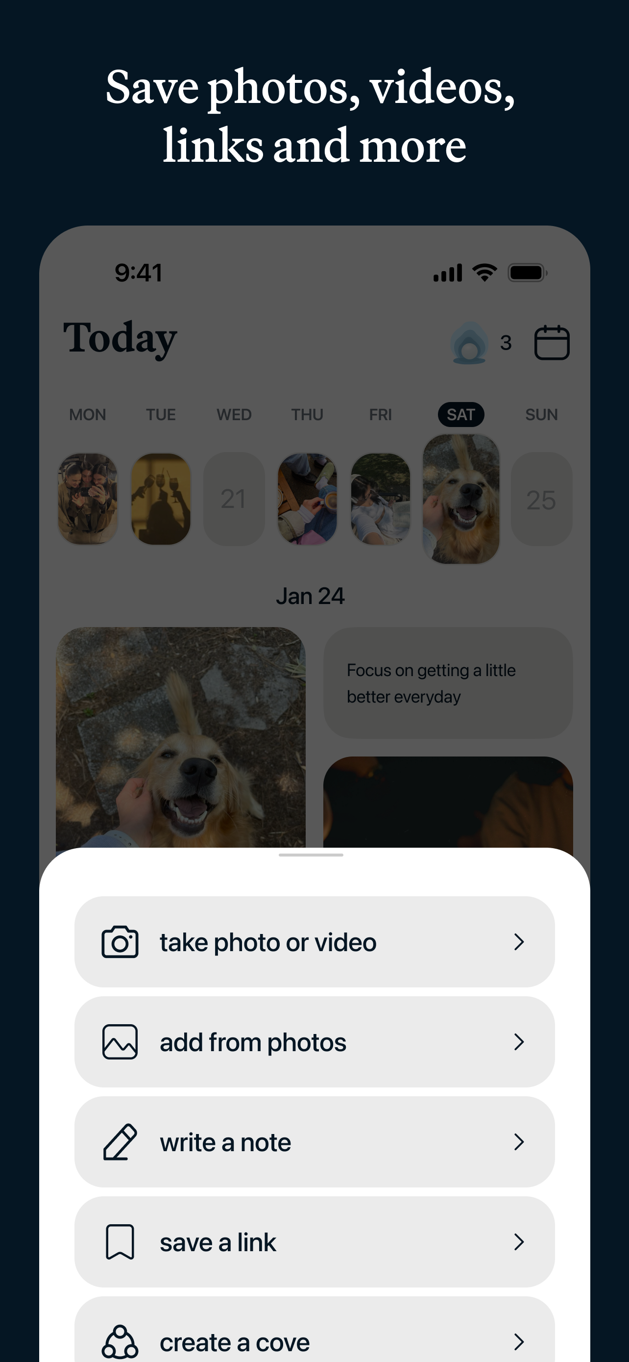 Cove - Document Your Life screenshot 2