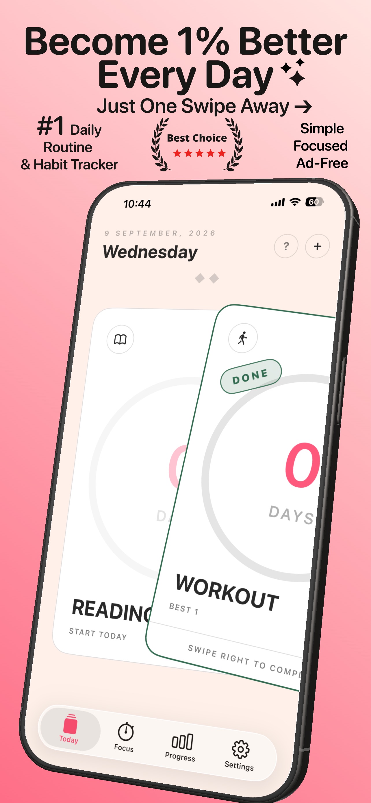 Screenshot 1 of Atom: Build Better Habits