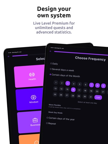 Live Level - Habit Tracker iPad screenshot