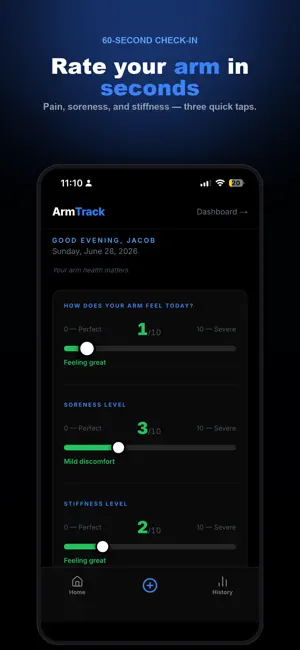 ArmTrack: Baseball Arm Care screenshot 2