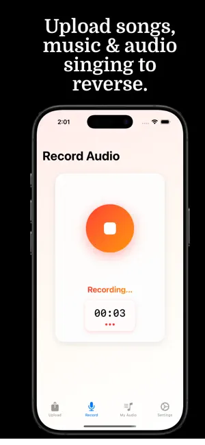 Reverse Audio - BackTrack screenshot 3