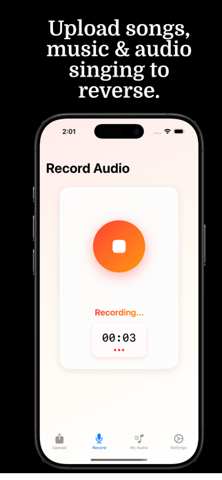 Reverse Audio - BackTrack Screenshot 3 of 3