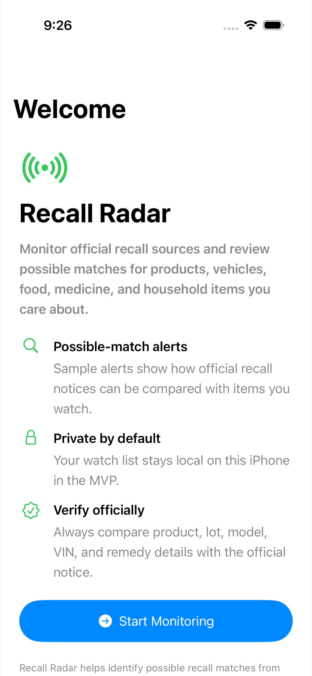 Recall Radar: Product Alerts