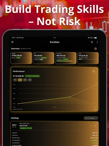 Stock Trading Simulator & Game iPad screenshot