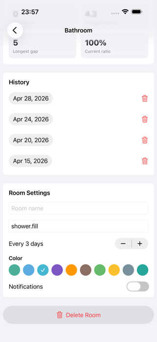 Room Cleaning Tracker Screenshot 5 of 5
