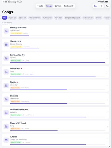 SongBase iPad screenshot