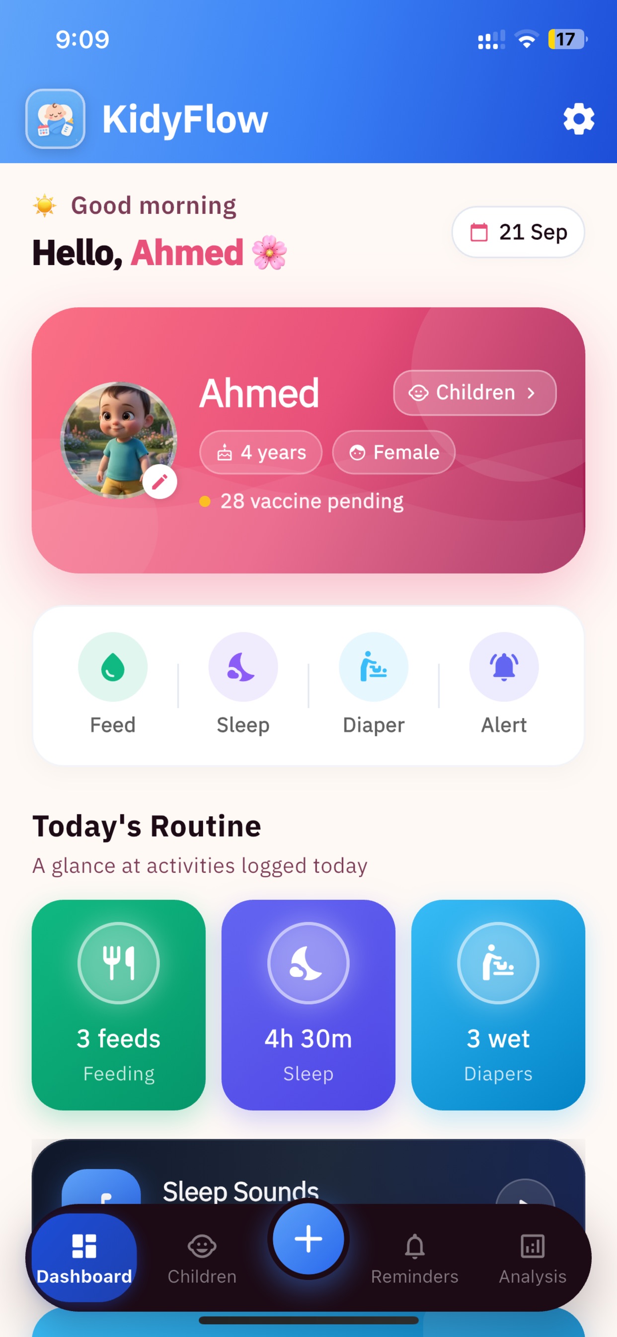 Screenshot 1 of KidyFlow Baby Care Tracker