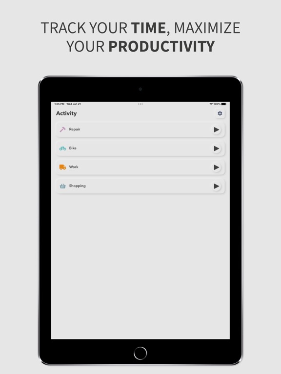 Trackly: Time Tracker & Focus iPad screenshot