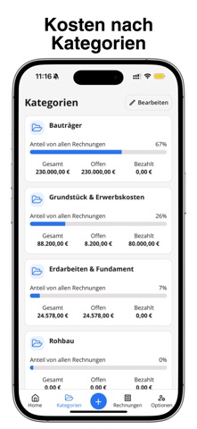 Hausbau Kosten Manager screenshot