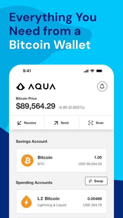 AQUA Wallet Screenshot