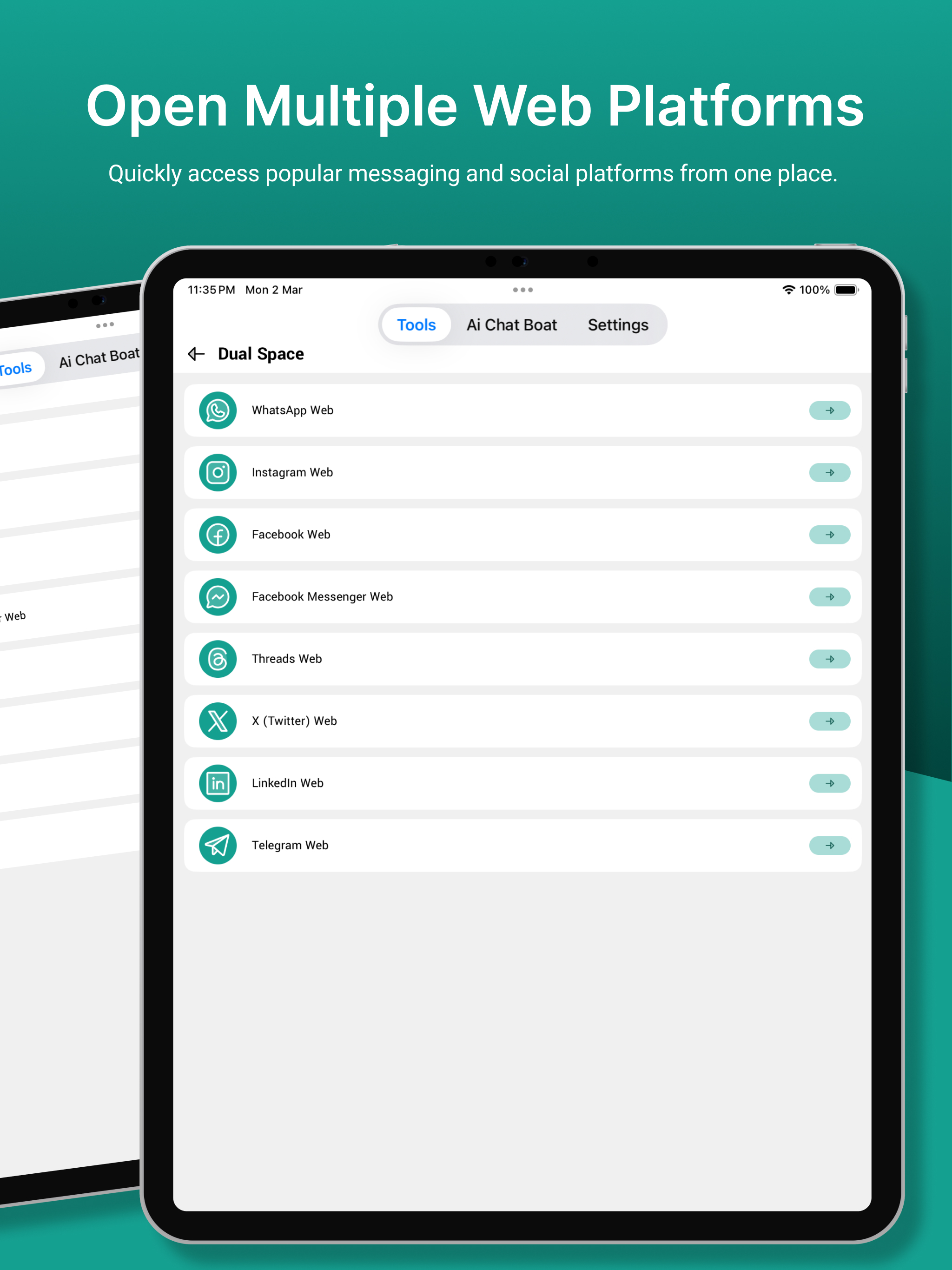 Dual Web Chat & AI Tools